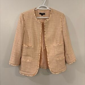 Mario Serrani Italy Tweed Blazer Chanel Style